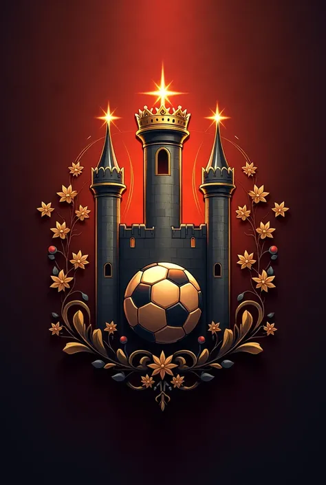 A football logo that doesn't contain a ball, but rather a small castle, some stars, and a crown 