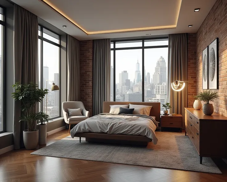 Bedroom in the style of New York chic