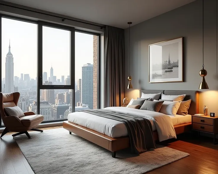 Bedroom in the style of New York chic