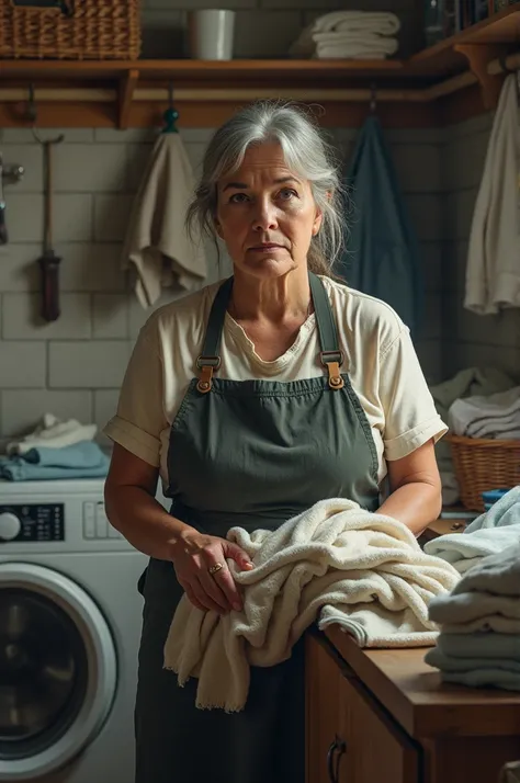 A women at laundry