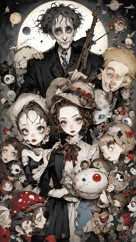  Norman Rockwell   &   Tim Burton style 、