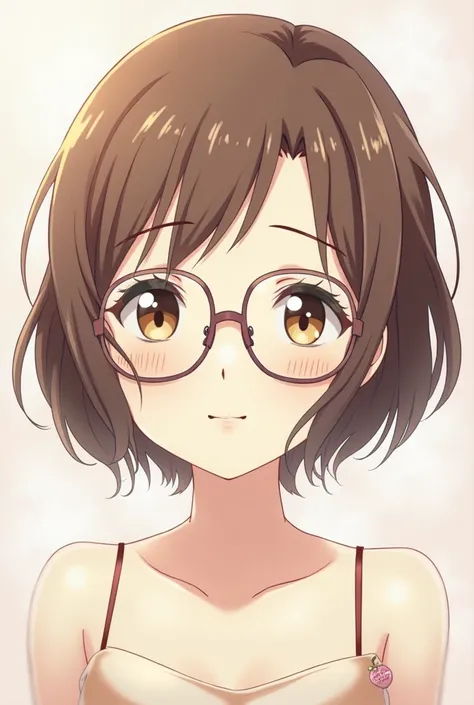 Create the character Miko Iino from the anime Kaguya-sama and put glasses on her