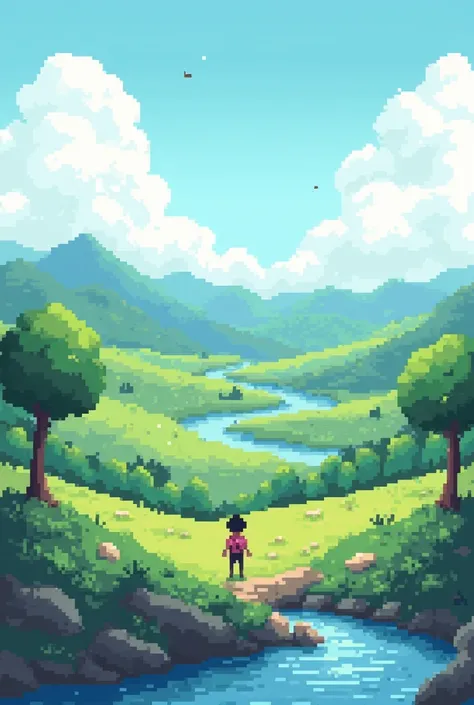 50x50 landscape pixel art