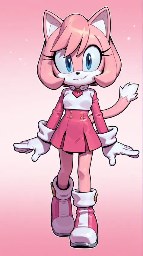 Female furry rozita pink cat Sakuraplatinum_illustriousxl sonic idw style evan stanley 