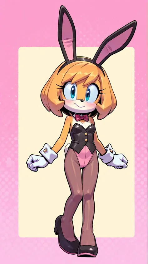 Female furry cute adorable beautiful kawaii nice sassy fancy sara the Bunny Sakuraplatinum_illustriousxl sonic idw style evan stanley 