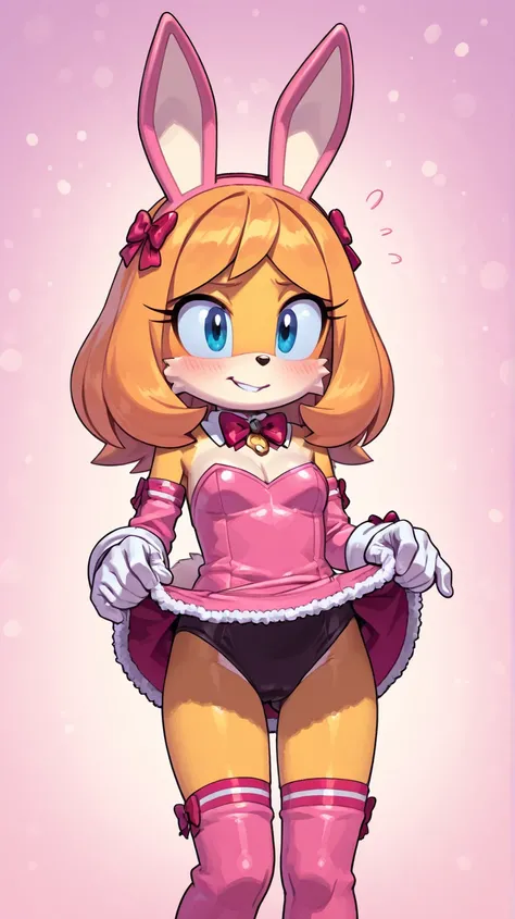 Female furry cute adorable beautiful kawaii nice sassy fancy sara the Bunny Sakuraplatinum_illustriousxl sonic idw style evan stanley detailed anime girlsxl 