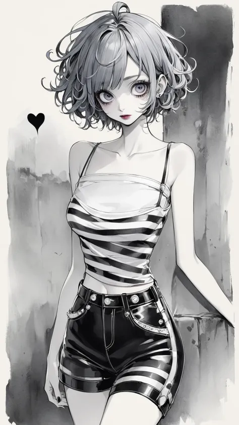   Tim Burton's style、 hot pants、clavicle、