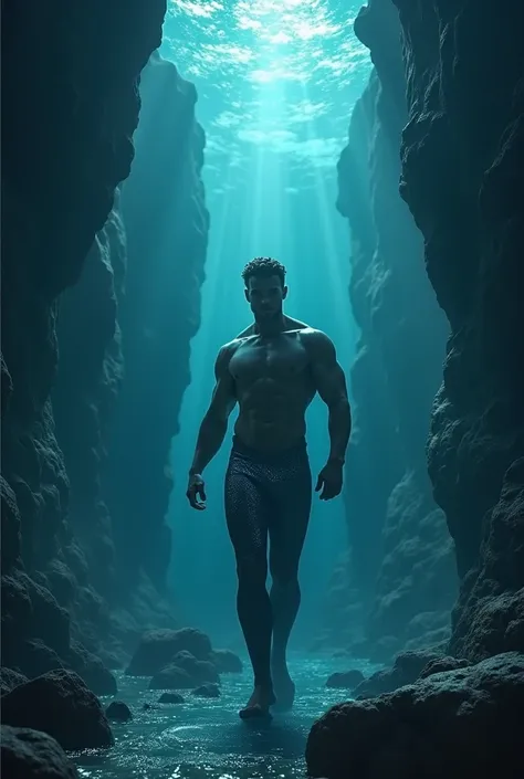 abyss, ocean, male, mermaid, deep, dark