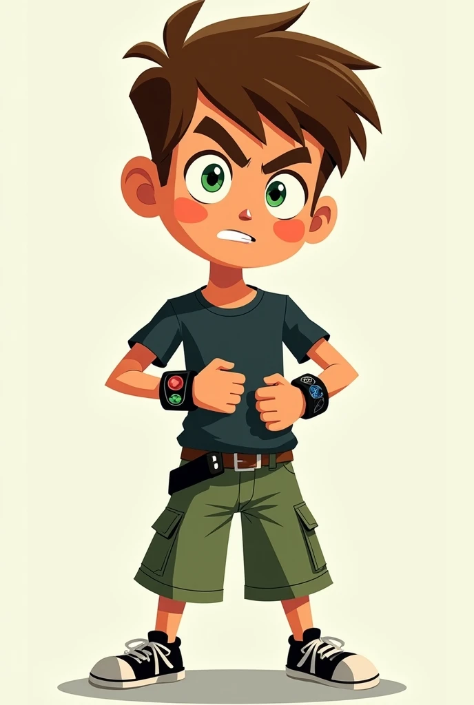 young boy disrobing Ben 10 style