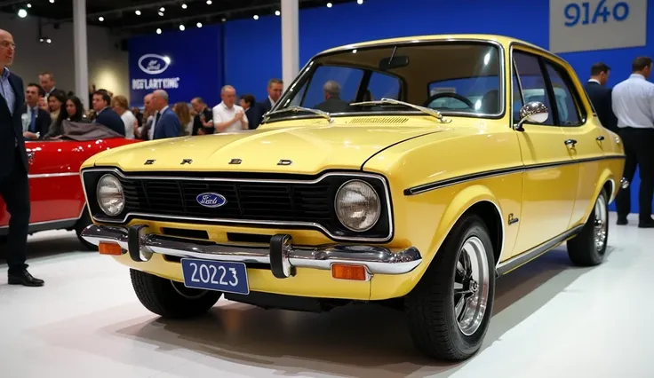 2025 ford escort mk1  luxury showroom color yallow in view front