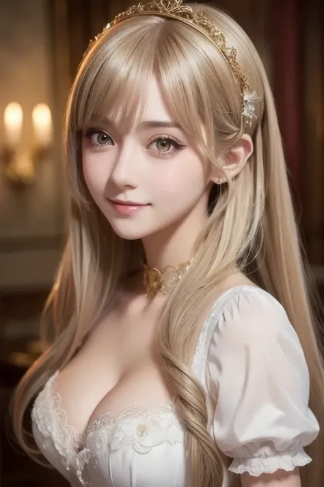  18 year old beautiful girl ,  big eyes,  big breasts, Small and slim, 8k,  Top Quality, ( very detailed head: 1.0), ( very elaborate face: 1.0), (VERY FINE HAIR : 1.0),   maid clothes,  Very Detailed Official Artwork,  anime Moe art style,  anime art with...