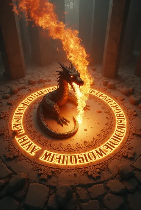 They create a circle for me to write in it the name of the follow party and the dragon with fire to be in that circle but that it says on the inscription Name of the fool follow party