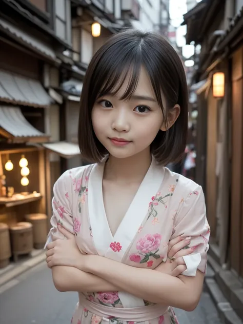 (Genuine, rating_safe, High Res Images , masterpiece, top quality , High Quality , very detailed, detailed information, Sharp details, Sharp Focus, professional lighting , Alone, , 1 girl)、(Depict a narrow alleyway in Tokyo filled with small sushi bars, sh...