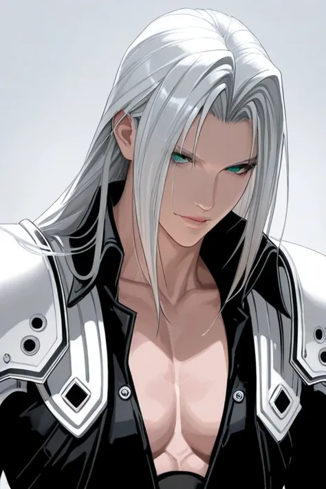 solo, Sephiroth,final fantasy,High quality, Ultra detailed, best quality, insanely detailed, beautiful, masterpiece,magnificent,