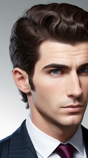 A realistic man Apfelbaum short hair.  focus on the face