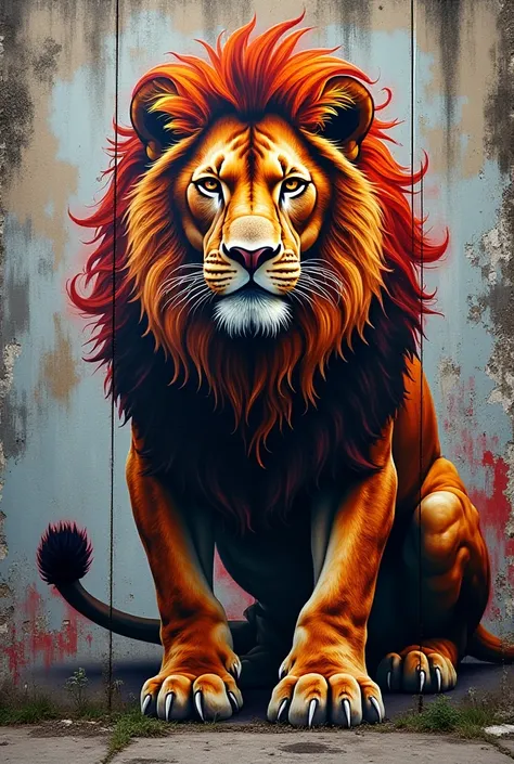 Lion graffiti 