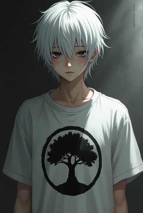 Ken Kaneki with a INID Mozzes t-shirt on 
