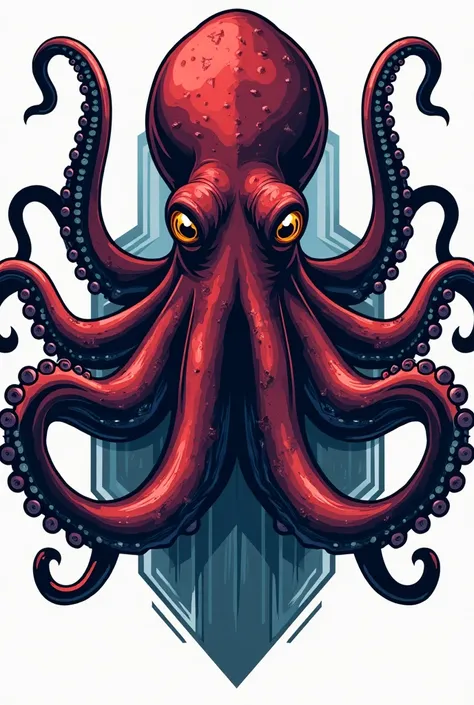 Tentacle octopus with muscles for a logo