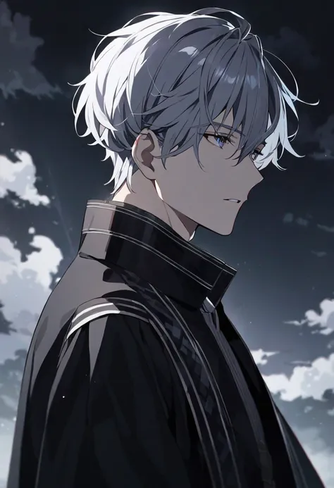  black clouds、 staring into the distance、 handsome