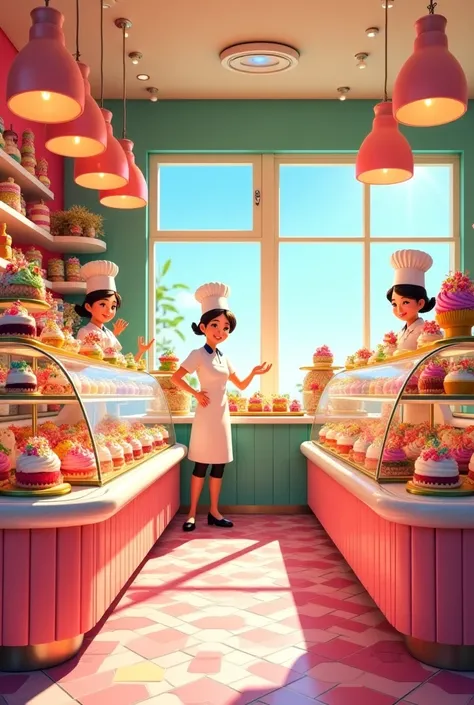 Colorful pastry business