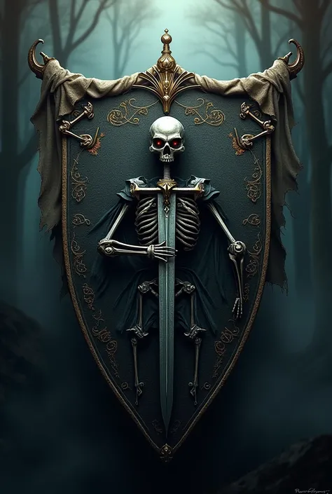 the medieval coat of arms of the undead slayers of the Order of Ghost