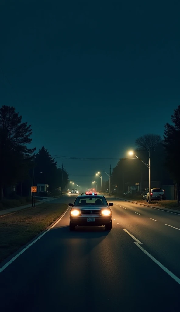 Story: "Ethan mumbled, half-asleep, 'Mom, who’s that lady outside?' I didn’t answer. And I didn’t stop driving until I saw the lights of the next town."
Image Prompt: A small, sleepy town at night with dim streetlights and quiet roads. The car pulls into t...