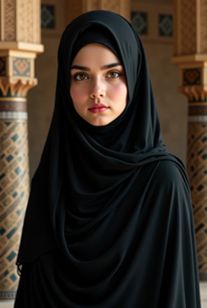 A hijabian girl with niqab 