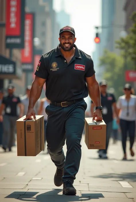 Amir delivery guy with muscles