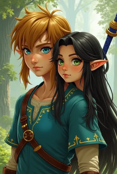 Je veux faire moi et mon copain dans le jeu de Zelda , lui a des cheveux marron très bouclés , des yeux très bleu claire je veux qu’il soit un chevalier , et puis moi une fille cheveux longs noir ondulés, yeux verts je veux être comme étant une princesse
