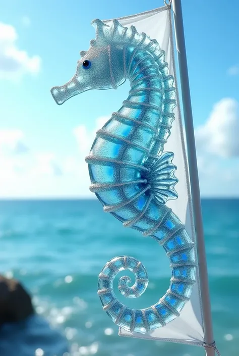 glass seahorse flag set