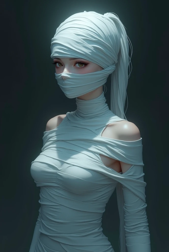  Anime woman wrapped in bandages 