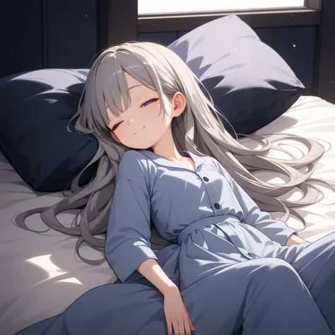 4k anime style, Smooth anime CG, 8k anime, Best quality, High resolution,Superdetail,Perfect light,high resolution, best quality, Accurate, Anatomically Correct, Best Quality, Masterpiece, Award Winning,Younger, Anime, She has long hair , grey hair , beaut...