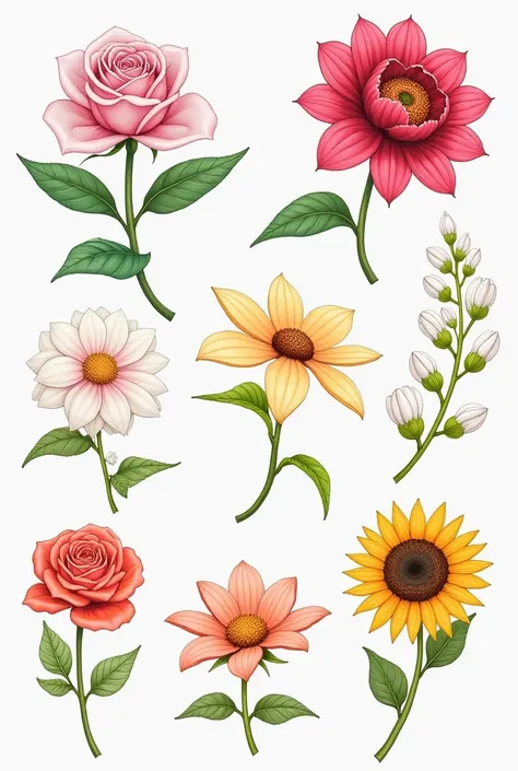 Flower drawings