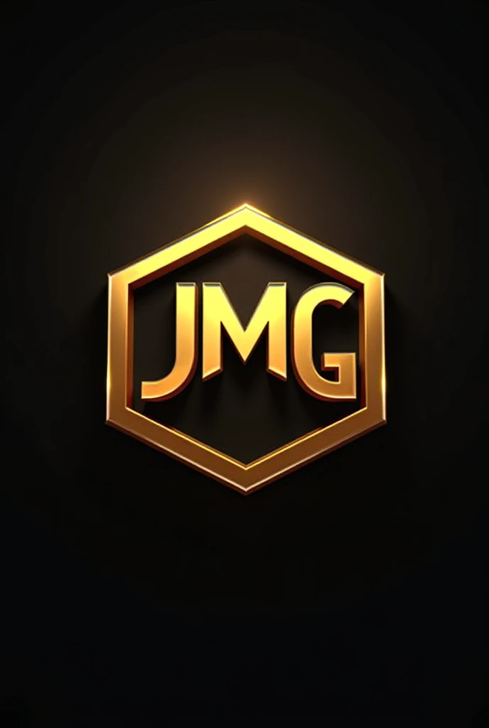 the iconic and powerful JMG hexagon writing in gold vector