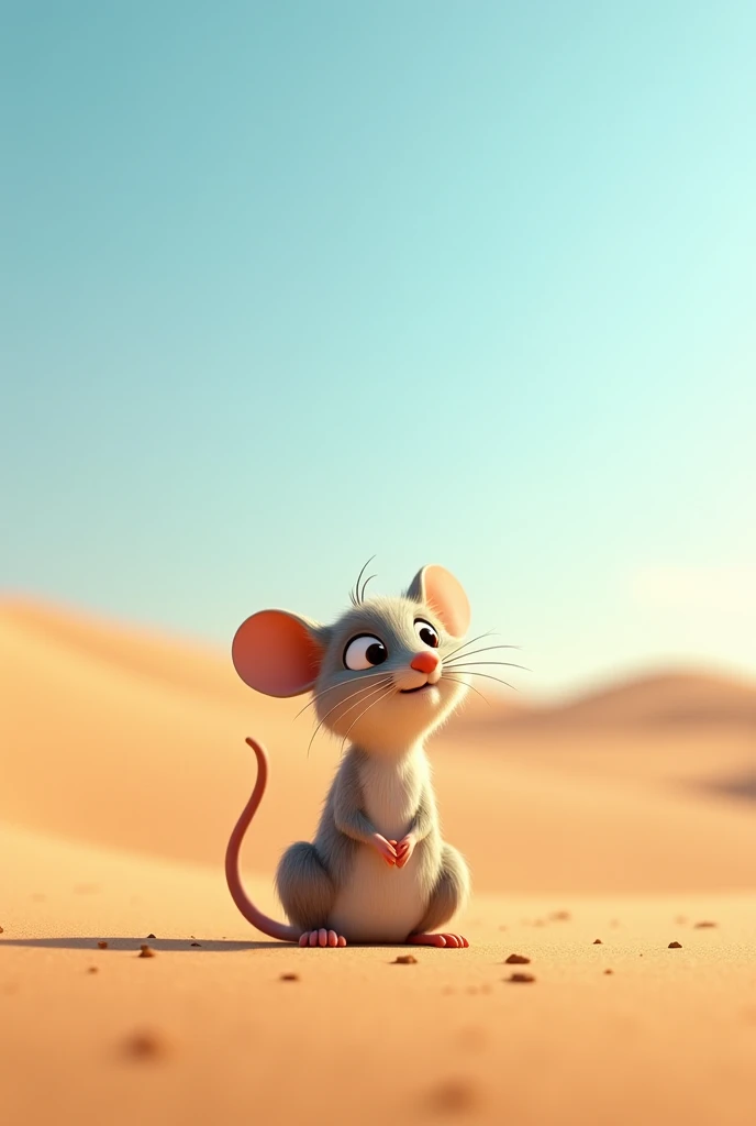 Mouse in the desert hanging out in the sun 