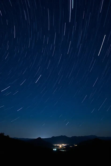 Gives the effect of long exposure photography, showing star paths.
