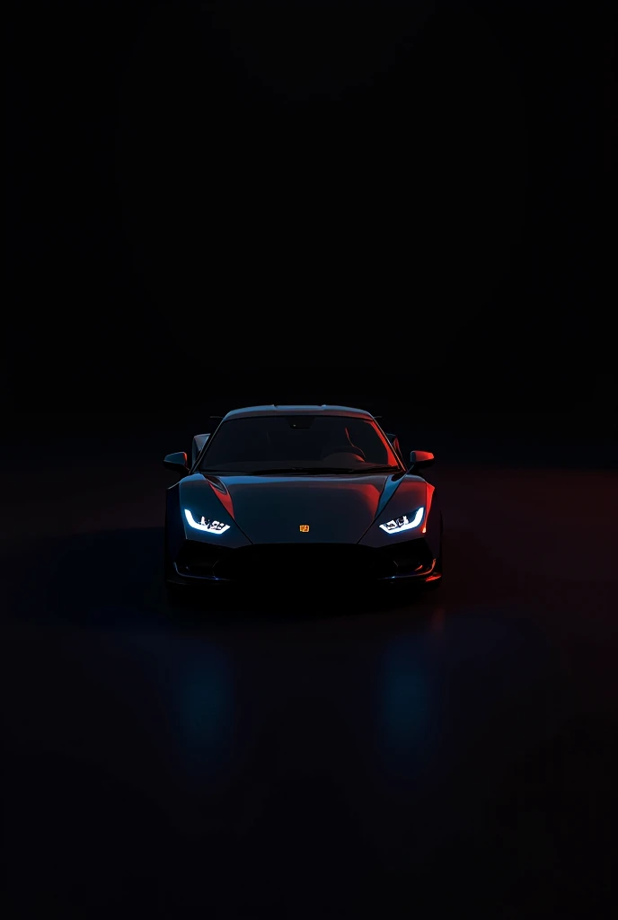 A sports car wallpaper with a black background with blue and red