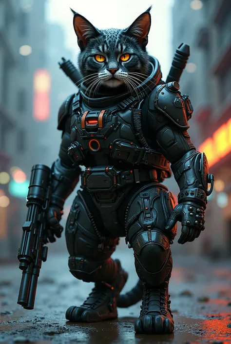 Killer cat with guns