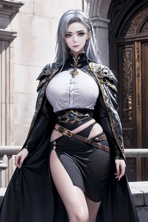 (best quality:2.0),(extremely detailed:2.0),(highly detailed:2.0),(Chario,the leader of the Silver Sword Knights,is a noble and commanding figure,known for her unwavering leadership and dedication to her knights),(Despite her young age,she has earned the r...