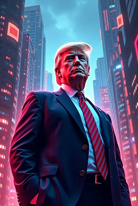 Create an image for cryptocurrency Trump America 