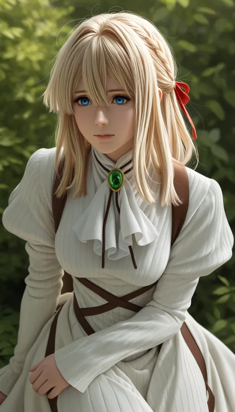 chica, realistic style,Violet Evergarden style