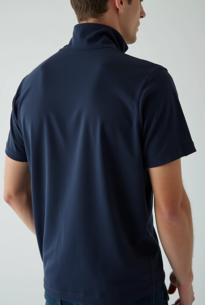 Would you like a short sleeve Half-zip in navy blue without a print. 