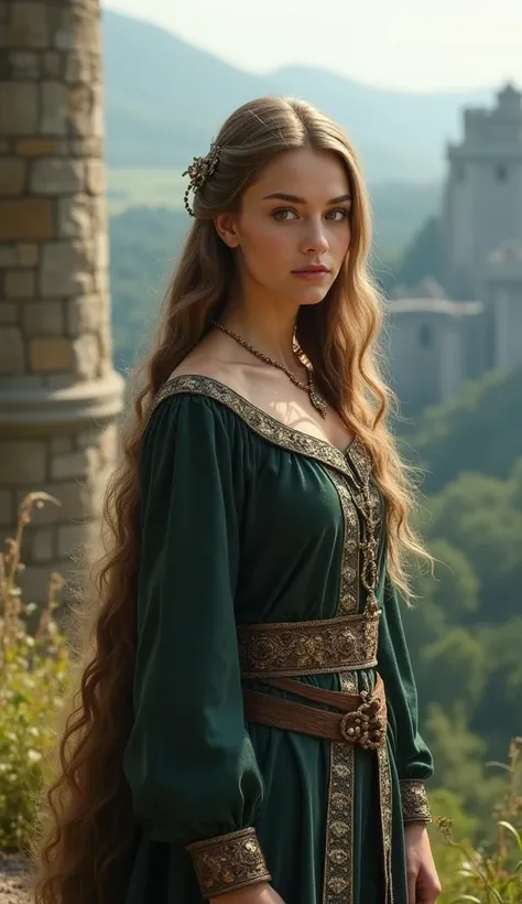 1girl, Solo, Long Hair, medieval empire, princess