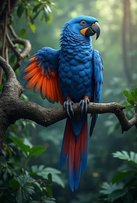 Make a blue fire macaw 