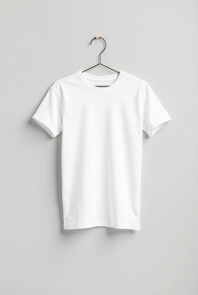 A white t-shirt with hanger