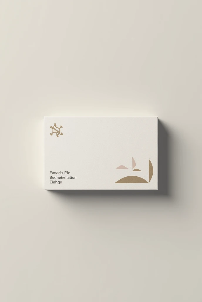  Create a well-designed business card, but without information , front and towards