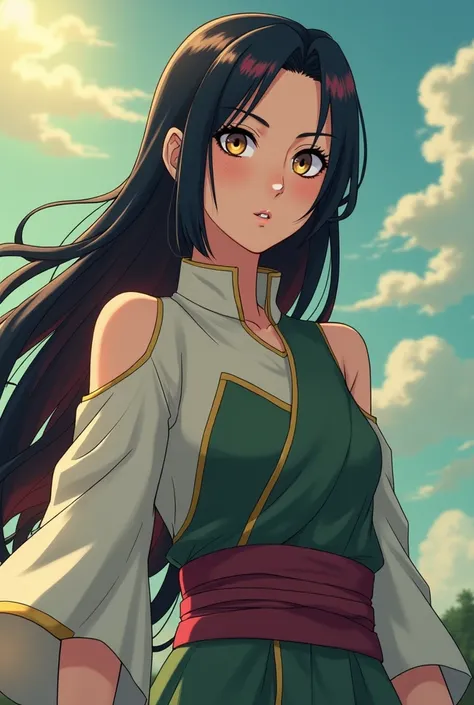  Perfect! !  Here is the description of your character in the Naruto universe ,  inspired by you :

name:  Kaori Suzuhara   ( suggested name ,  but you can change it ).

clan: Suzuhara ,  an ancient clan known for its ability to manipulate heavenly and ele...