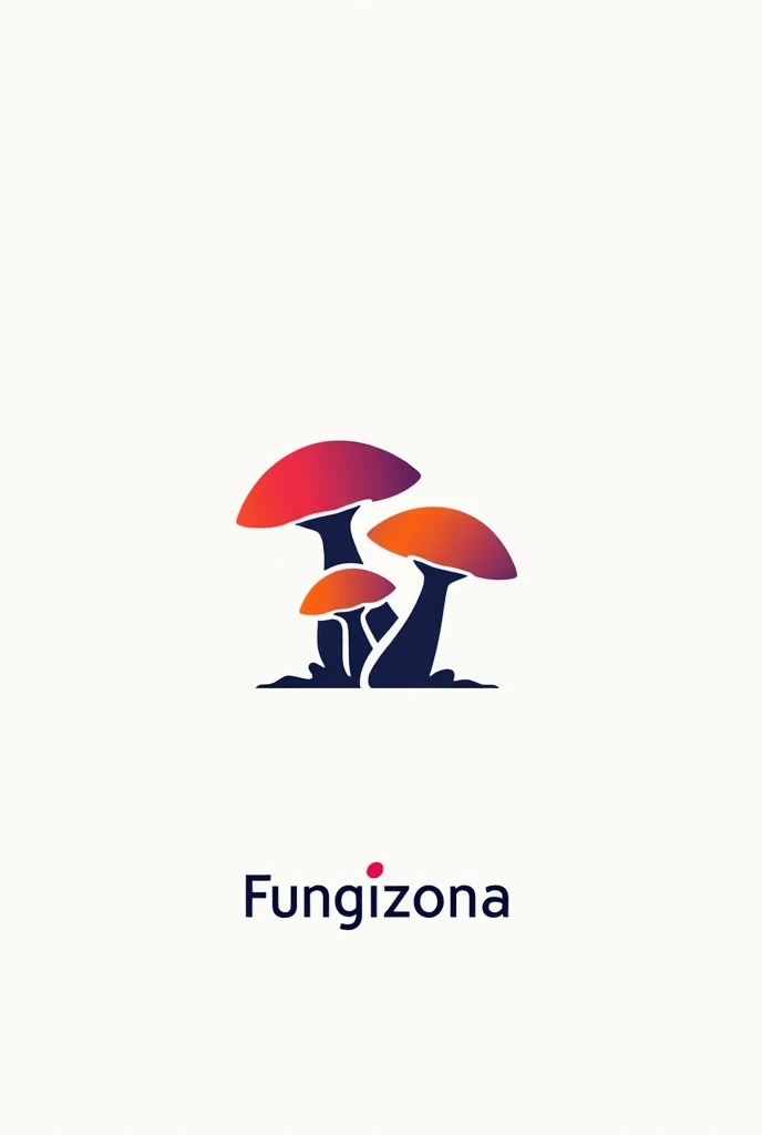 A logo with strong colors for an edible mushroom enterprise and laboratory and microbiology supplies with the name of FungiZona 