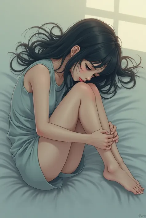 Anime girl lying face down 