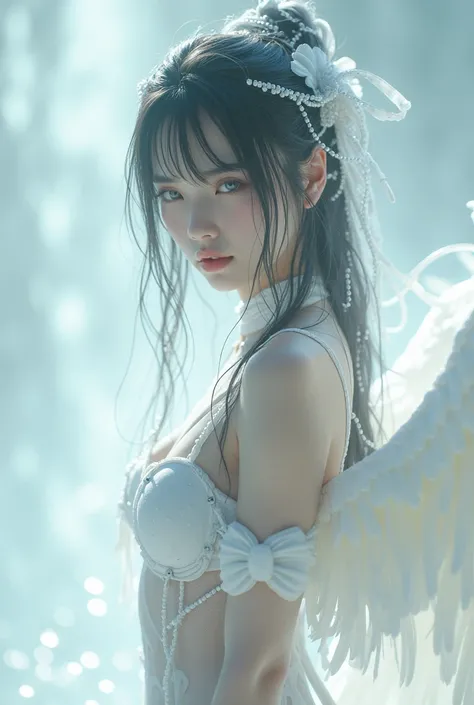 
theme:  standing in a fantastic whiteout 、Japanese beautiful girl angel 。 Realistically capture visuals that give off an overwhelming presence 。
Age and appearance :
18〜 beautiful 22-year-old Japanese girl 。Even though she looks young, her facial features...